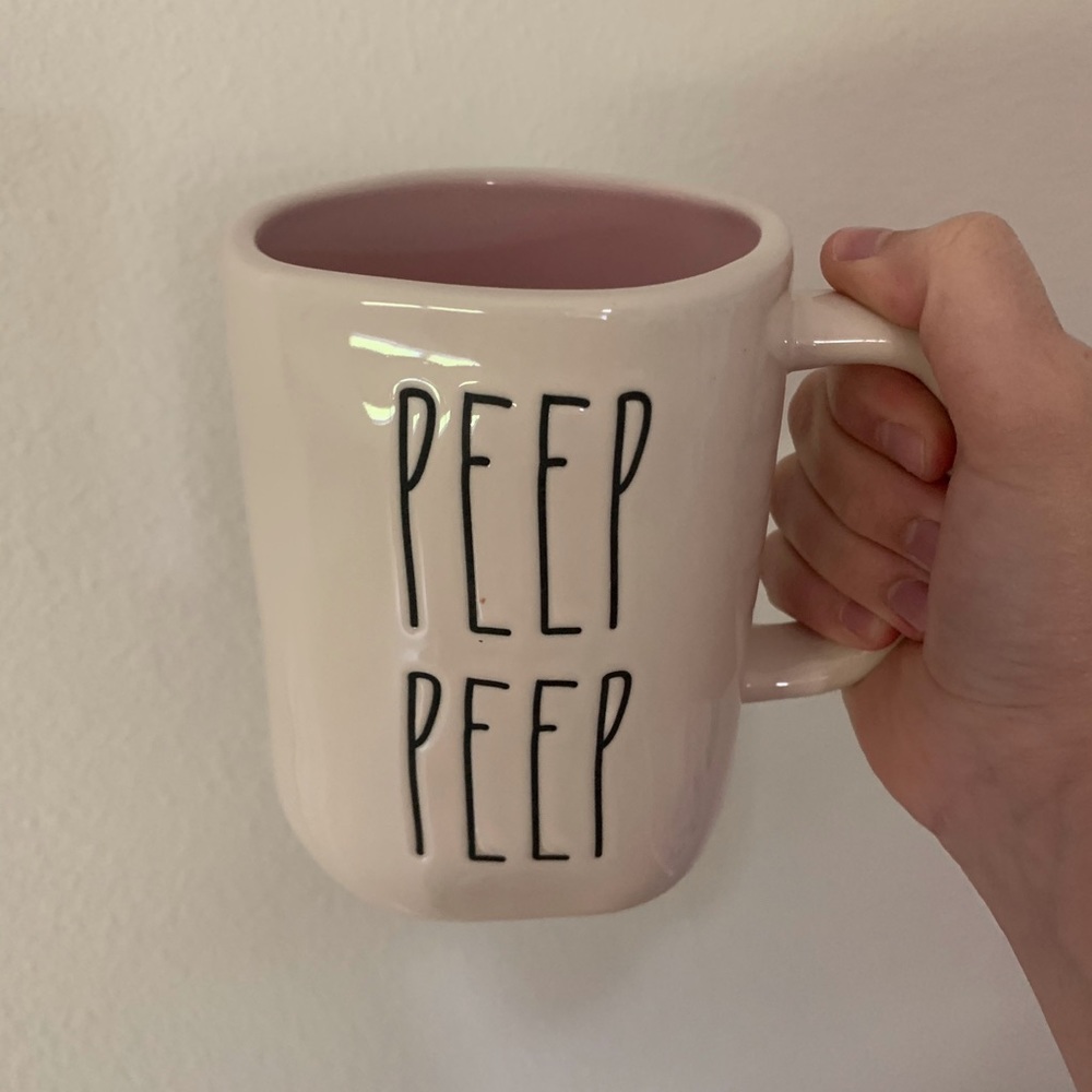 New Rae Dunn peep peep pink mug